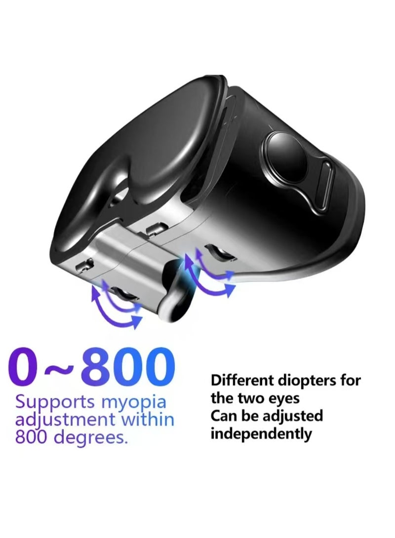 VRG VR Goggles VRG Q8 3D Virtual Reality VR Glasses+Controller, Blue Light Protection for Movies & Video Games Compatible with iOS & Android Smartphone within 5-7inch Screen Phone Eye Protected Soft & Comfortable Adjustable Distance Big Screen/ 3D Effect + Immersion /Full-Screen Vision, Full Screen, No Borders/ Immersive Games - Image 3